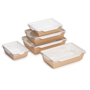 Envase kraft con tapa eco opsalad. Take away - envases