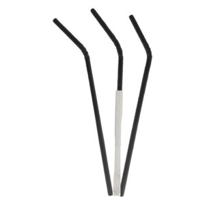 Cañitas flexibles negras enfundadas