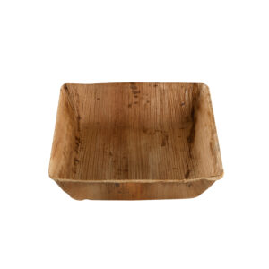 Plato hondo de hoja de palma 16 cm