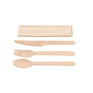 Set cubiertos de madera extra