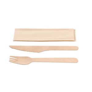 Set cubiertos de madera